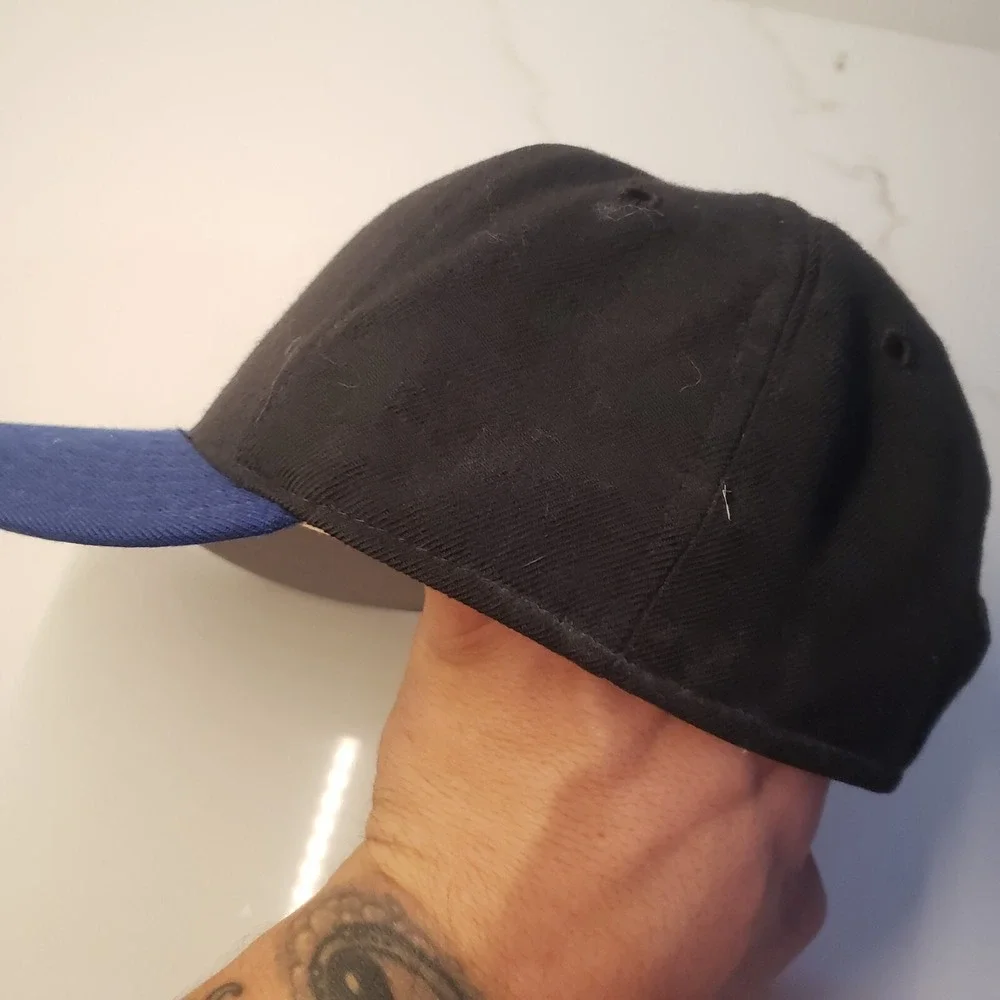 VINTAGE New York Mets Hat Cap Fitted Mens 7 1/4 Black Dome Baseball Wool Adult *